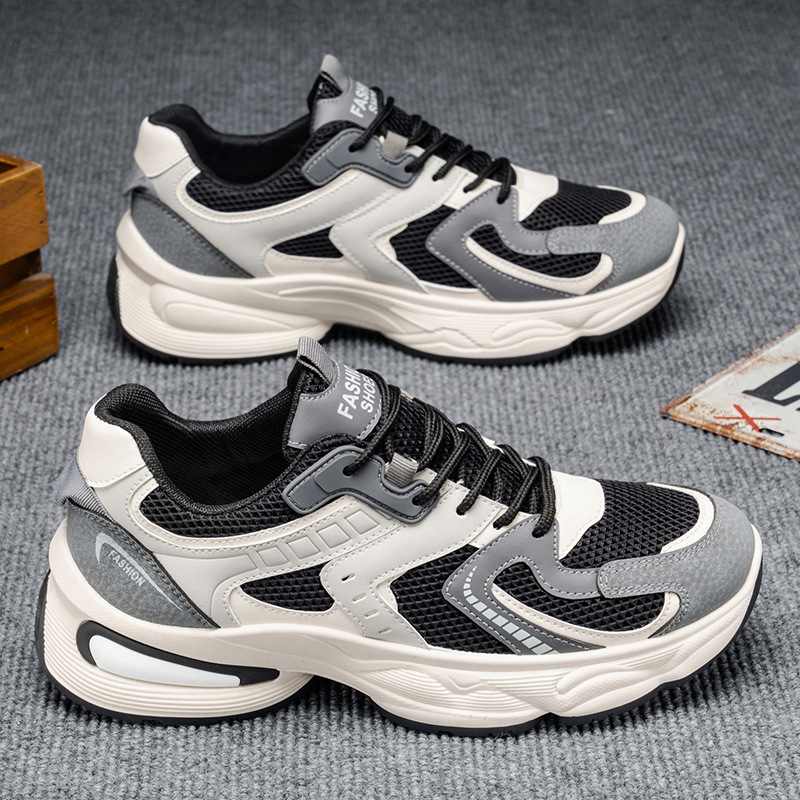 Summer men's shoes 2025 new breathable mesh sports shoes for men, trendy and versatile thick-soled anti-slip casual dad shoes Application Scenario
