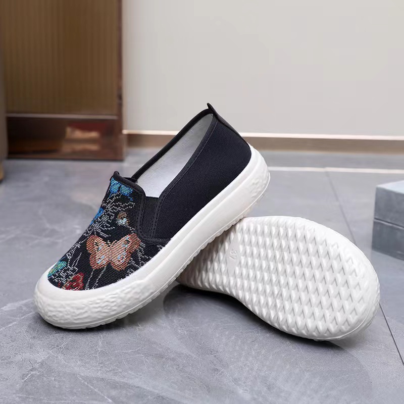 Women's cloth shoes 2025 Spring/Summer new Korean version fisherman shoes, casual and comfortable, single shoes breathable, wholesale one-step women's shoes Specification drawing