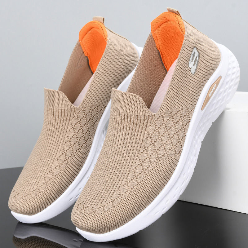 Breathable net shoes for men, 2025 Summer new style, lazy person, hollowed-out one-step casual running, soft sole and soft upper, wholesale for export Specification drawing