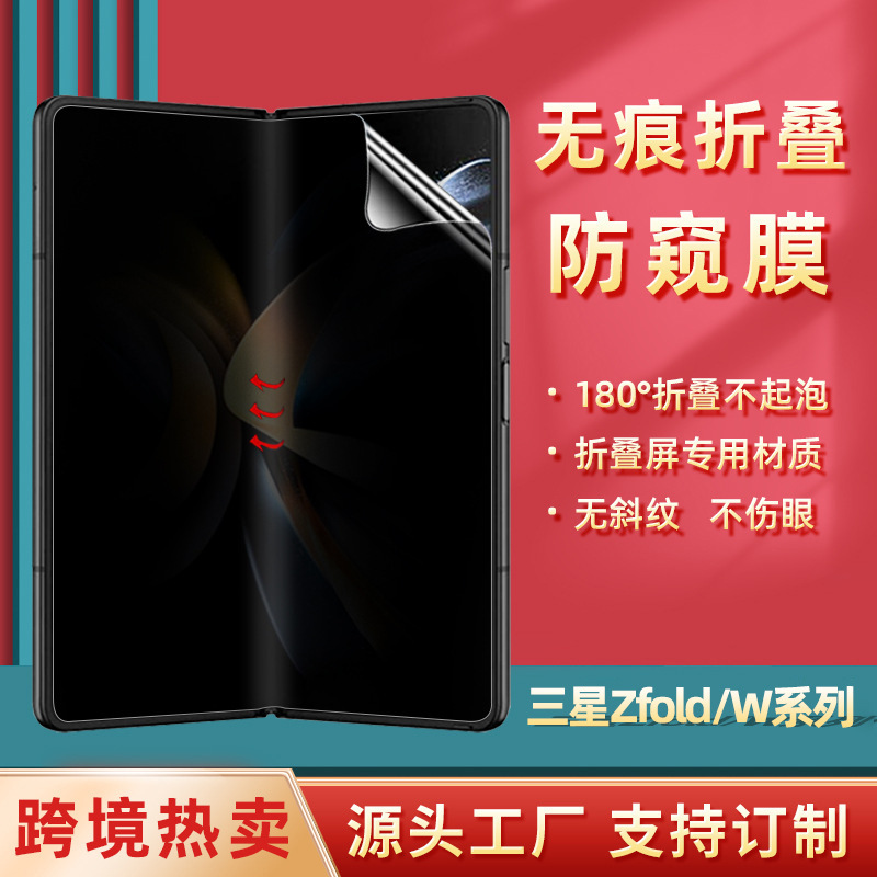 Suitable for Samsung W25/Zfold7 seamless foldable screen anti-peeping film and fold6 high-definition anti-peeping water condensation film mobile phone film full figure