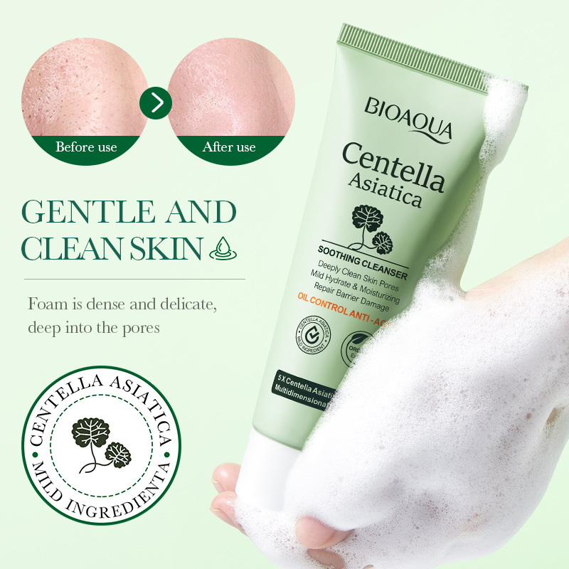 All-english BIOAOUA Centella asiatica Soothing Facial cleanser Cross-border export wholesale Item Picture