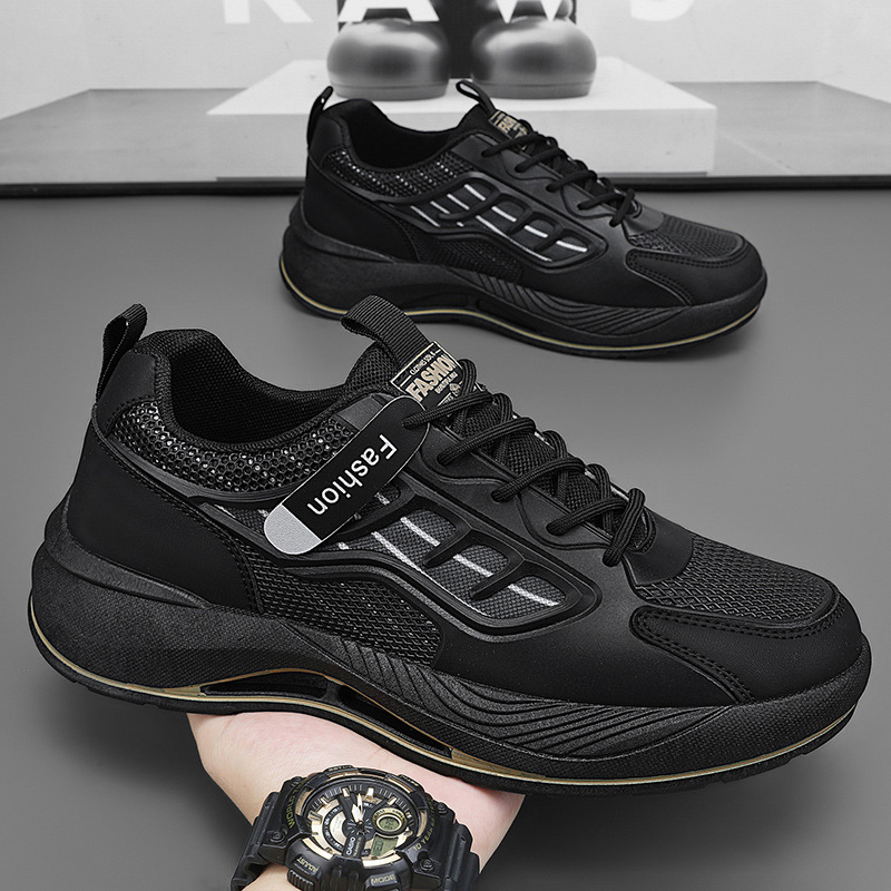Spring new men's shoes: Breathable mesh white sneakers, trendy and versatile for men, thick-soled sports shoes, casual dad shoes for men Application Scenario