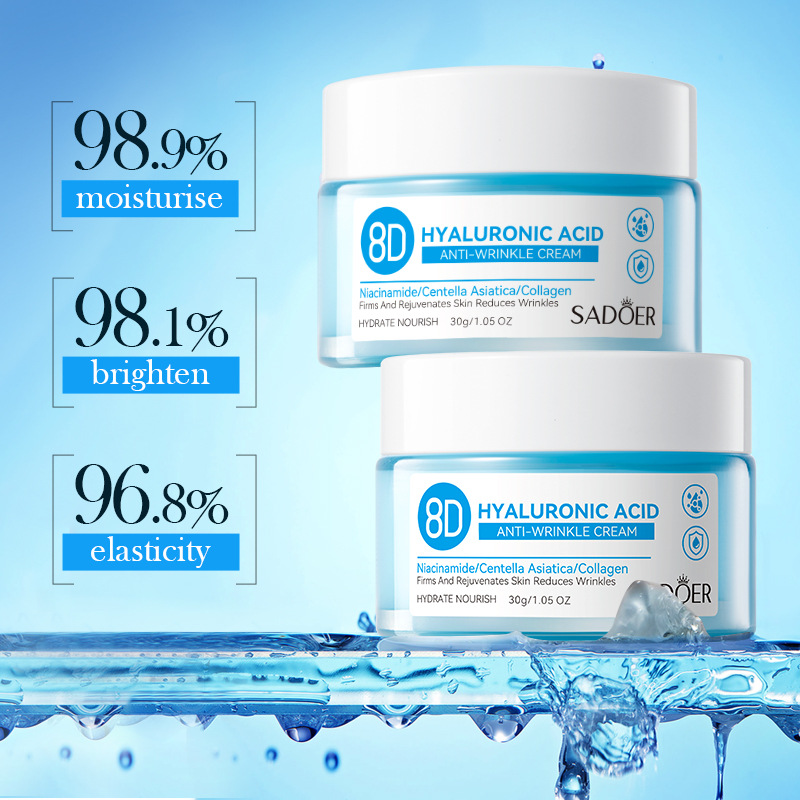 Cross-border export wholesale of SADOER8D Hyaluronic Acid Anti-Wrinkle Hydrating Nourishing Cream and Moisturizing Skin Cream Application Scenario