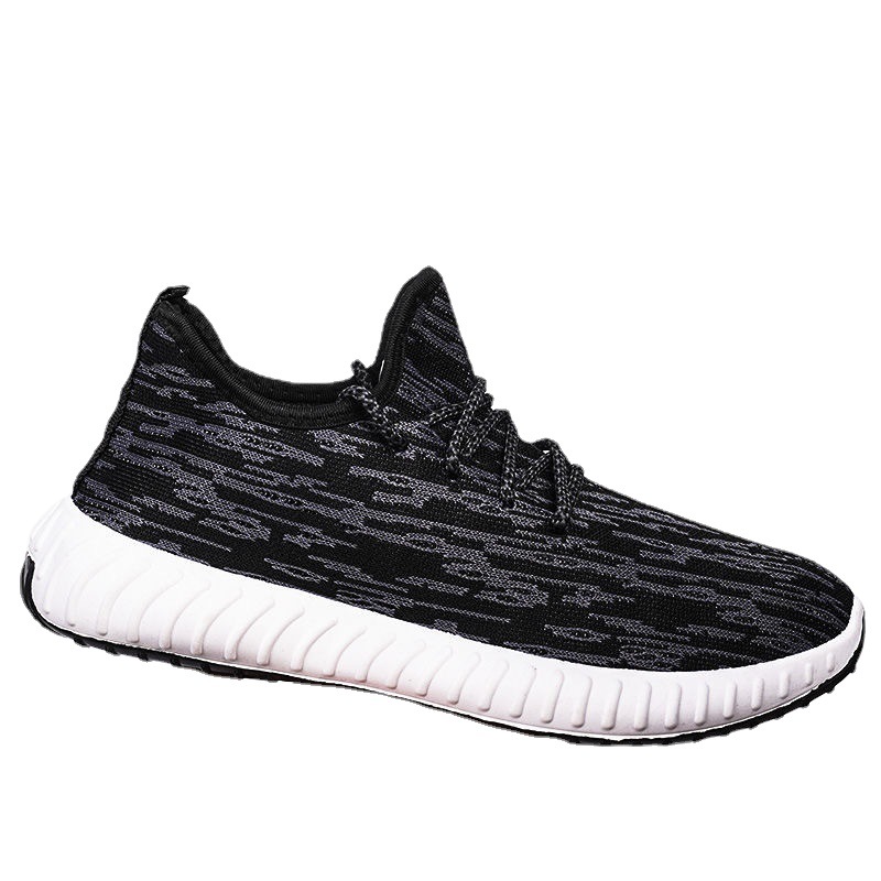 【 Dropshipping 】 Coconut Shoes 2022 Autumn/Winter New Men's Shoes: Trendy fleece Versatile and breathable fei-woven sports shoes for men Item Picture