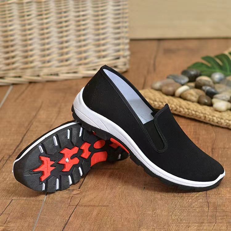 2023 new style one-step old Beijing cloth shoes for men, handcrafted soft sole comfortable black, factory one-piece consignment details Picture