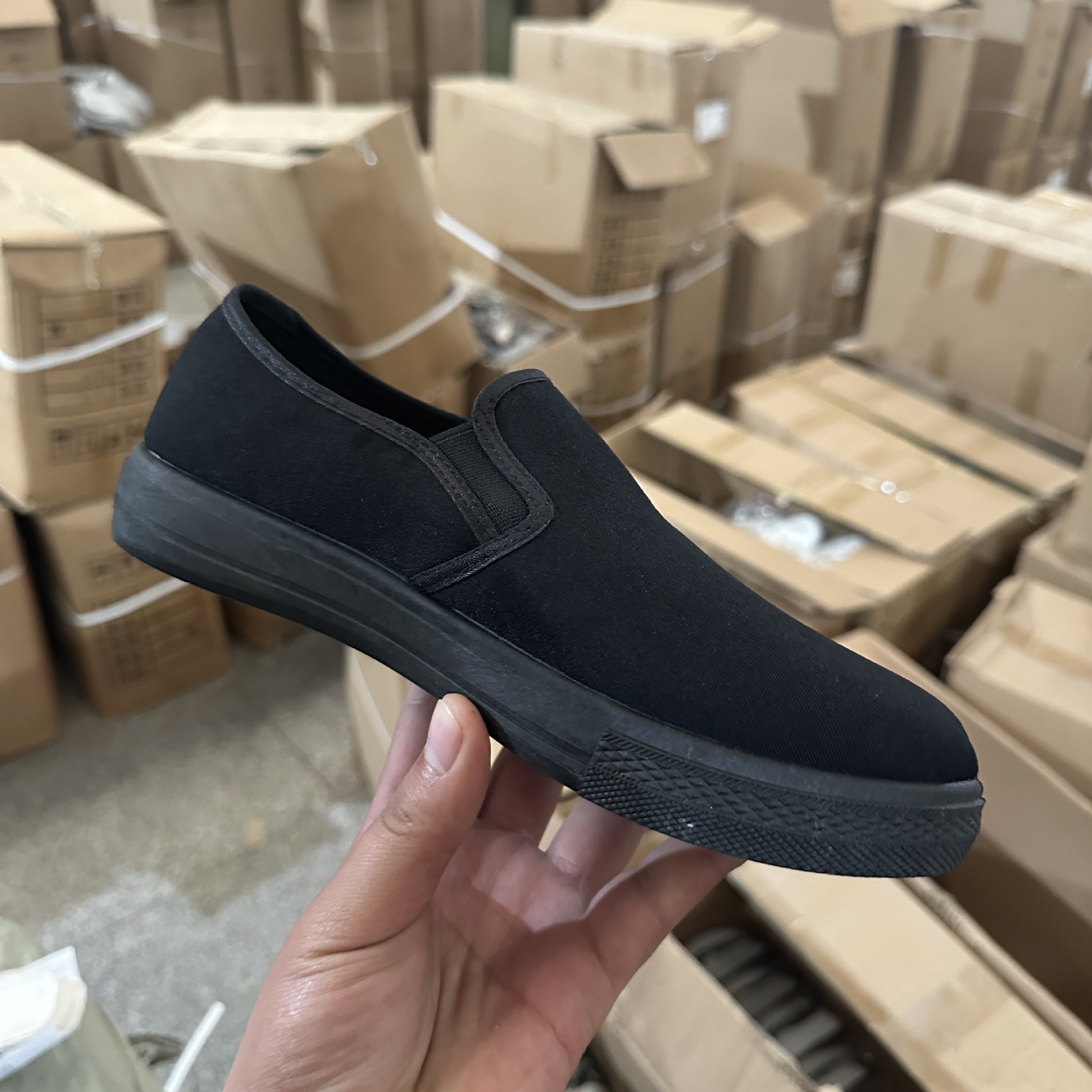 Factory direct sales of old Beijing cloth shoes, men's breathable black cloth shoes, durable and comfortable, work dad shoes, driver shoes wholesale Specification drawing