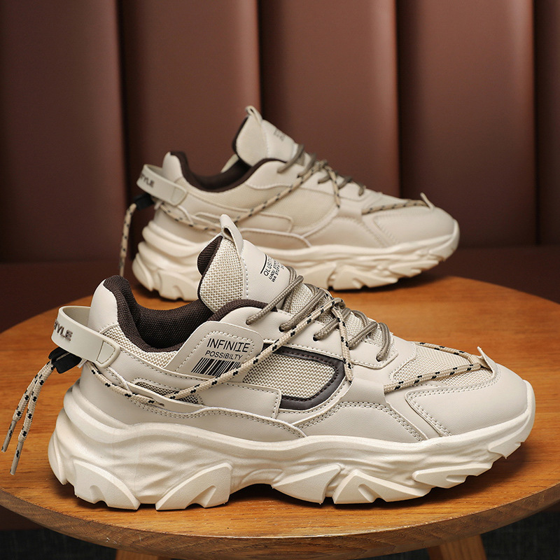 Summer men's shoes 2024 new breathable mesh shoes, men's trendy and versatile thick-soled sports shoes, casual dad trendy shoes Application Scenario