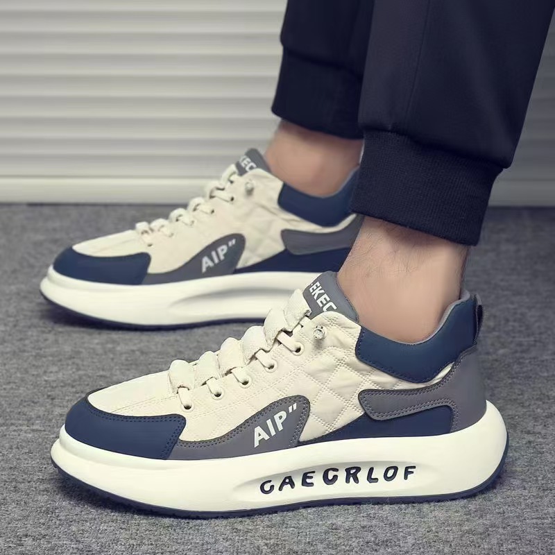 Men's shoes 2024 new style: Fashionable and trendy casual sports running shoes, versatile board shoes, thick-soled, height-increasing, comfortable dad shoes full figure