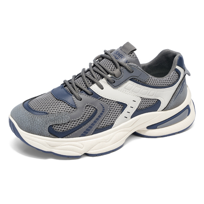 Summer men's shoes 2025 new breathable mesh sports shoes for men, trendy and versatile thick-soled anti-slip casual dad shoes Item Picture