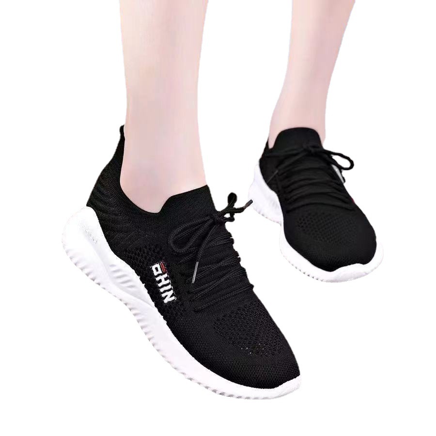 The 2020 summer new style of white shoes for women: perforated mesh shoes with breathable mesh surface, casual, fashionable and versatile, suitable for summer running and sports Item Picture