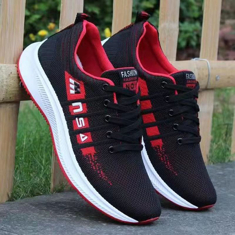The 2025 new all-season men's shoes are trendy and versatile, casual running shoes. Men's flying fabric super breathable mesh lightweight shoes Specification drawing