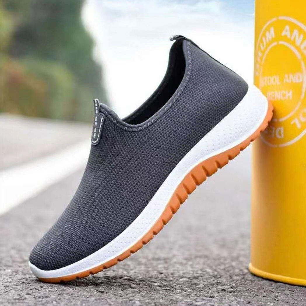 One piece of canvas shoes for distribution, old Beijing middle-aged and elderly walking shoes for men, thick-soled ox tendon soles, one-foot lightweight single shoes Specification drawing