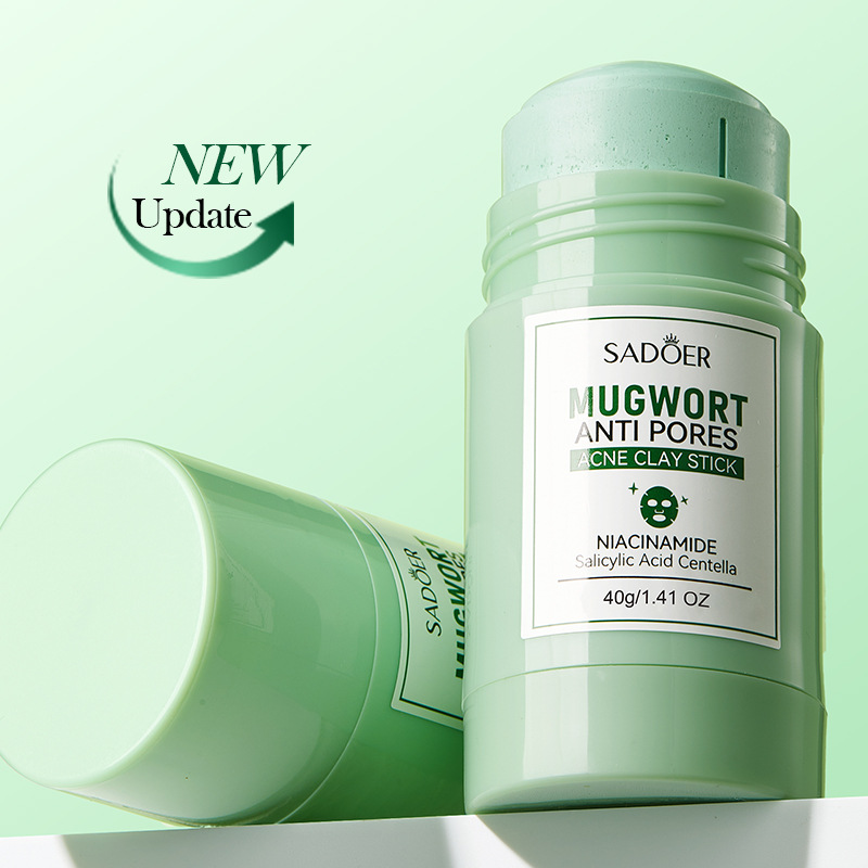 All-english SADOER mugwort mud mask sticks for deep cleansing and acne removal, gentle student cleansing mud masks for cross-border wholesale Item Picture