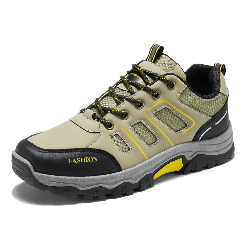 Spring new men's safety shoes, breathable, anti-slip work shoes for construction site work, sports and casual, outdoor hiking shoes for men Item Picture