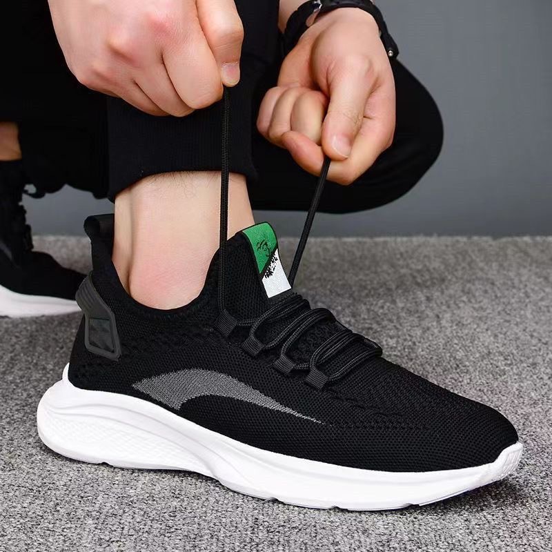 Wholesale of new breathable fei-woven casual sports shoes for men in spring, trendy and fashionable student travel shoes on delivery Application Scenario