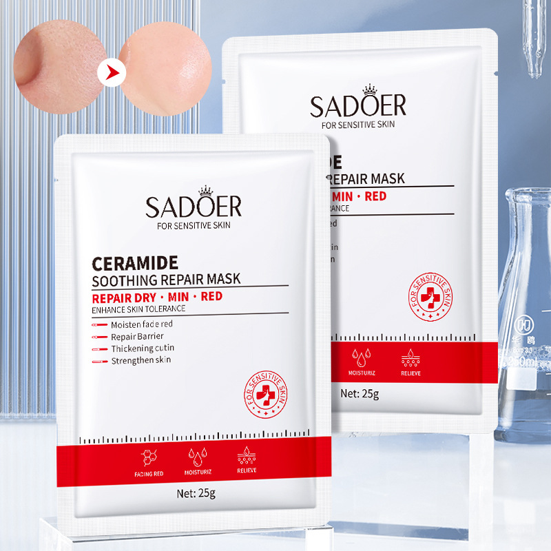 Cross-border wholesale of SADOER ceramide Soothing and Repairing Facial mask Hydrating Facial Mask in English details Picture