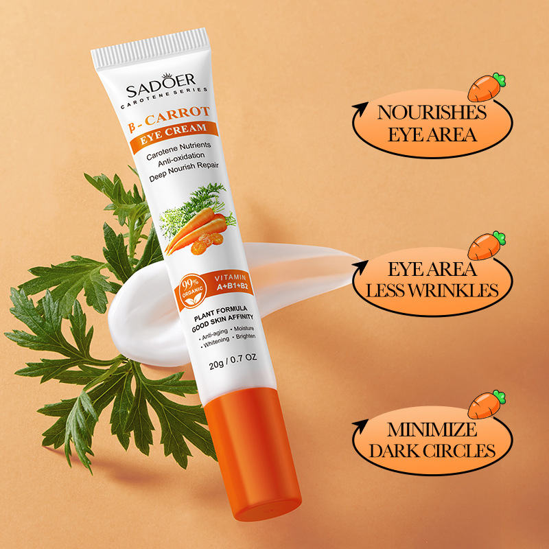 SADOER Carrot Eye Cream for dry, moisturizing and hydrating eye areas, cross-border export wholesale Application Scenario