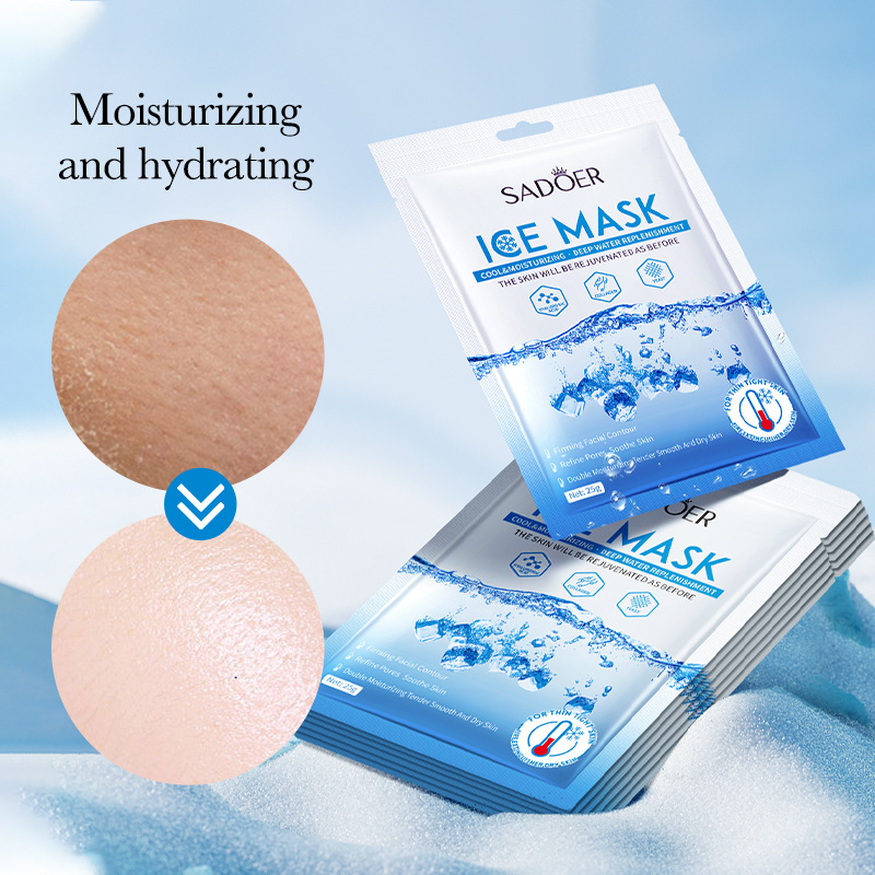 Cross-border wholesale of SADOER Deep Hydrating Ice mask Facial mask for moisturizing and hydrating Specification drawing