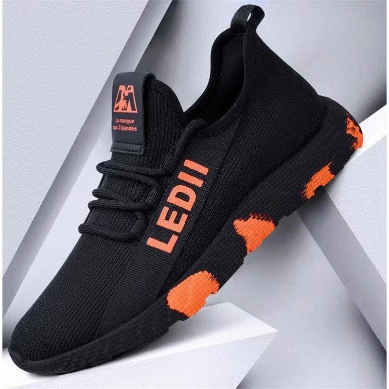 Men's shoes 2024 new style men's casual sports shoes, breathable running shoes, fashionable and trendy shoes, men's student shoes wholesale full figure
