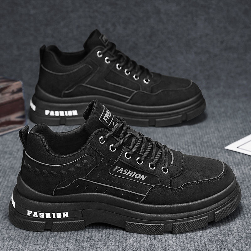 New men's safety shoes for autumn, breathable, work clothes for construction sites, trendy and versatile, anti-slip, sports and casual board shoes details Picture