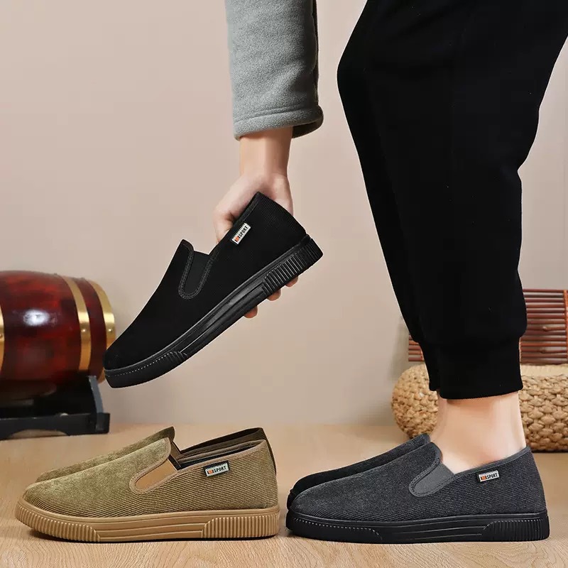 Men's summer breathable canvas shoes, men's casual one-step low-top comfortable soft-soled work shoes for export wholesale Application Scenario