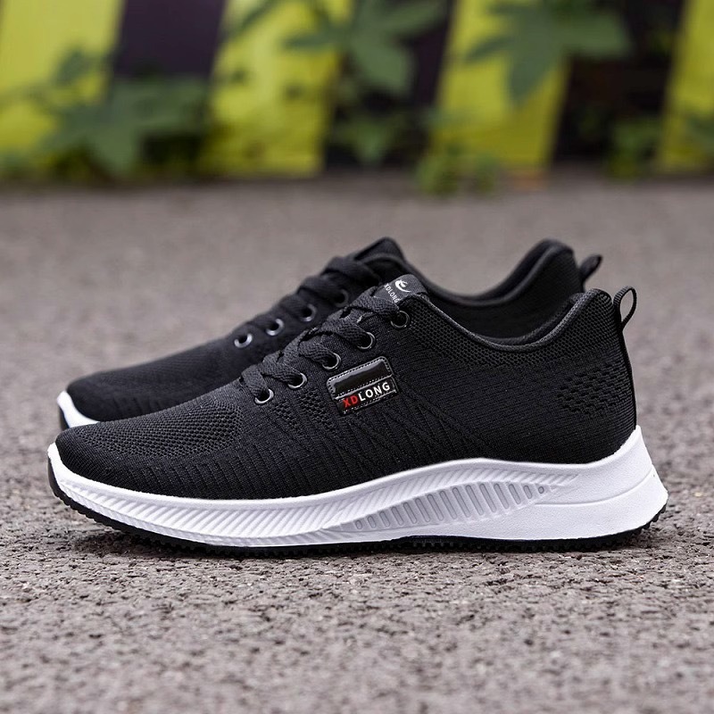 Breathable casual shoes, men's running shoes, men's perforated net shoes, men's flying woven shoes, cross-border wholesale shoes for foreign trade, men's hiking shoes Item Picture