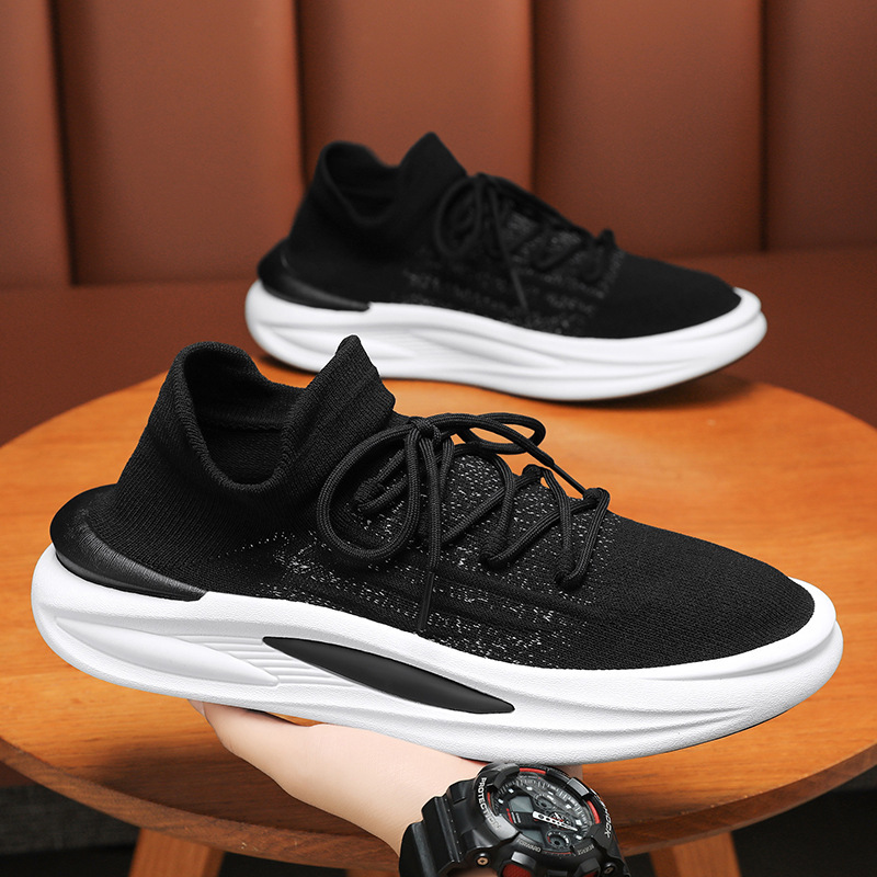 New summer men's shoes: Breathable mesh coconut shoes, Korean style versatile thick-soled woven sports shoes, casual dad shoes Specification drawing
