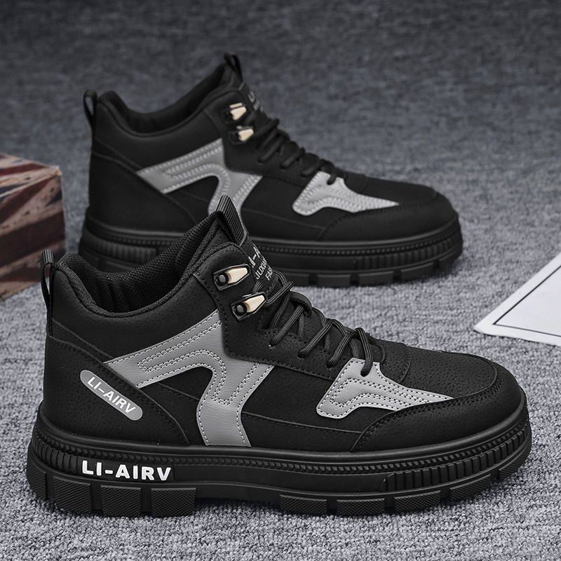 New men's shoes for autumn: breathable high-top Dr. Martens boots, men's trendy and versatile thick-soled anti-slip workwear shoes, casual work safety shoes Application Scenario