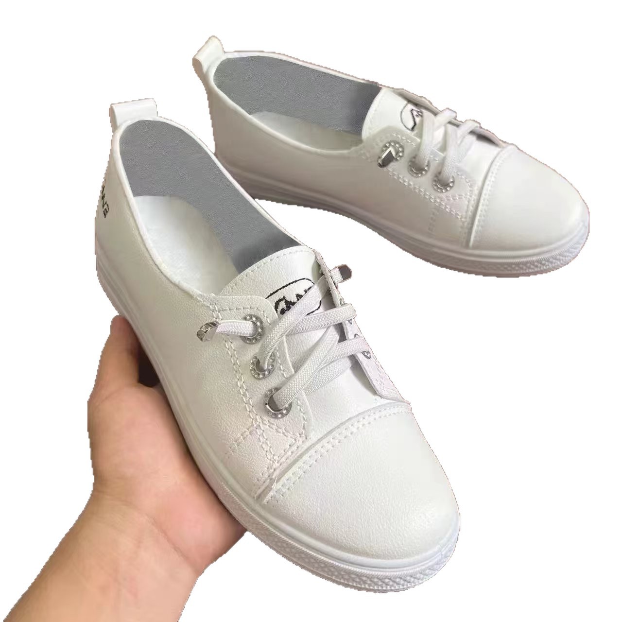 New summer women's shoes: white sneakers for women to wear, breathable, soft-soled and soft-top single shoes for women. Spring and autumn women's shoes for foreign trade Item Picture