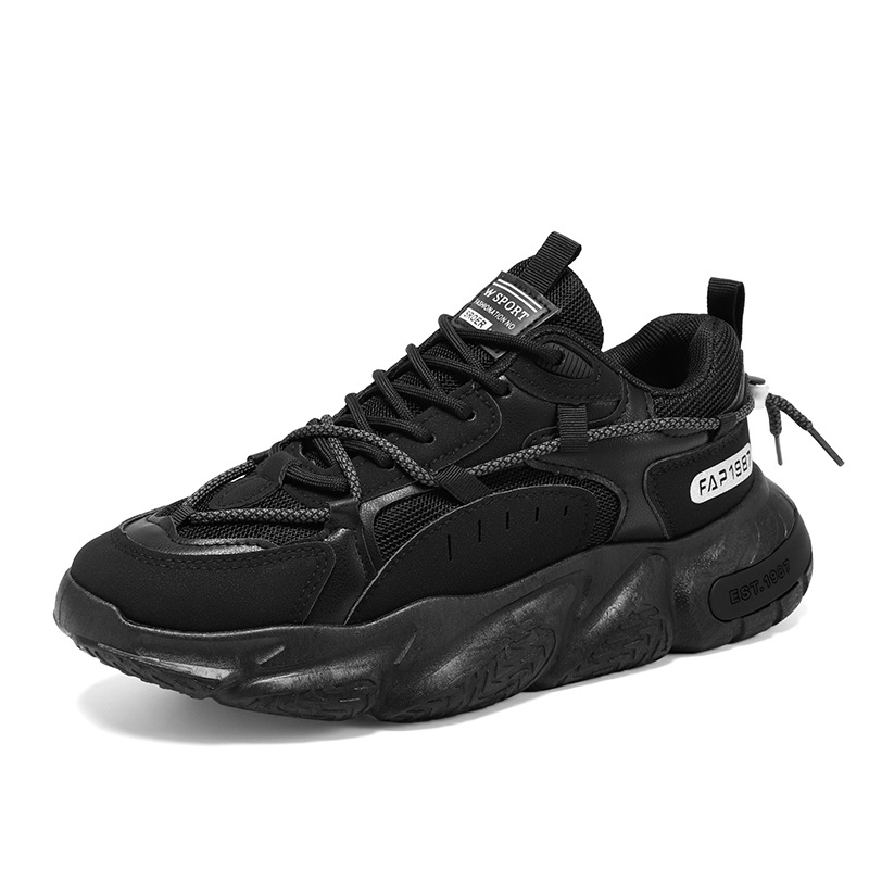 Spring new breathable mesh sports shoes for men, Korean style trendy and versatile, height-increasing running casual dad shoes Item Picture