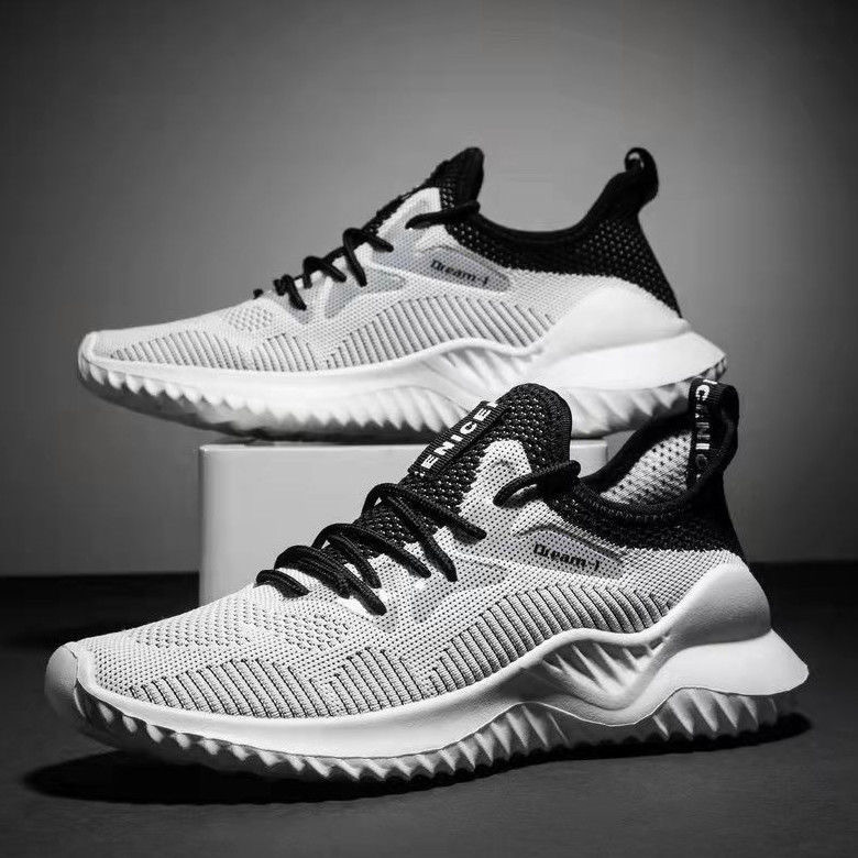 Men's Shoes 2024 Autumn New Men's sports shoes, popular flying woven breathable running shoes, casual men's shoes manufacturer wholesale Specification drawing