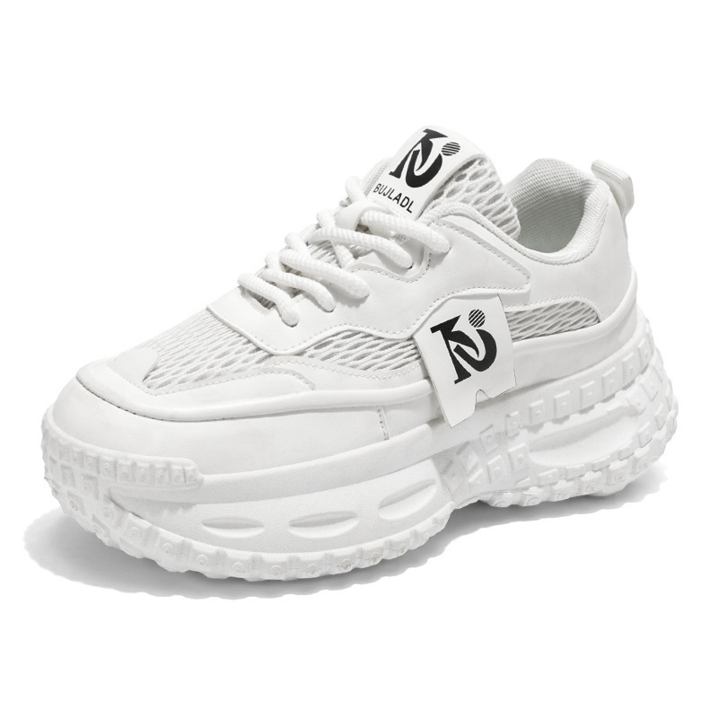 New breathable mesh sports shoes for men in summer are trendy and versatile. Thick-soled height-increasing casual dad shoes for men Item Picture