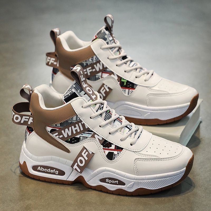 New men's shoes for Spring 2025: Breathable high-top sports shoes, men's trendy and versatile thick-soled casual dad shoes Application Scenario