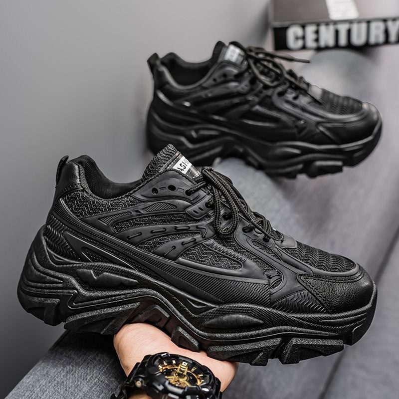 The new summer men's shoes, the Korean style trendy and versatile thick-soled sports and casual dad shoes for teenagers details Picture