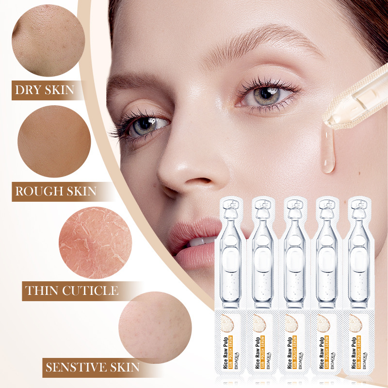 All-english BIOAOUA Rice Purees Hyaluronic Acid single-Use Essence Hydrating Essence wholesale for cross-border trade Specification drawing
