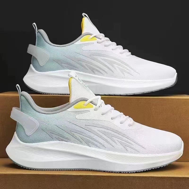 Shoe Men 2025 Autumn New Men's sports shoes, popular flying woven breathable running shoes, casual men's shoes manufacturer wholesale Specification drawing