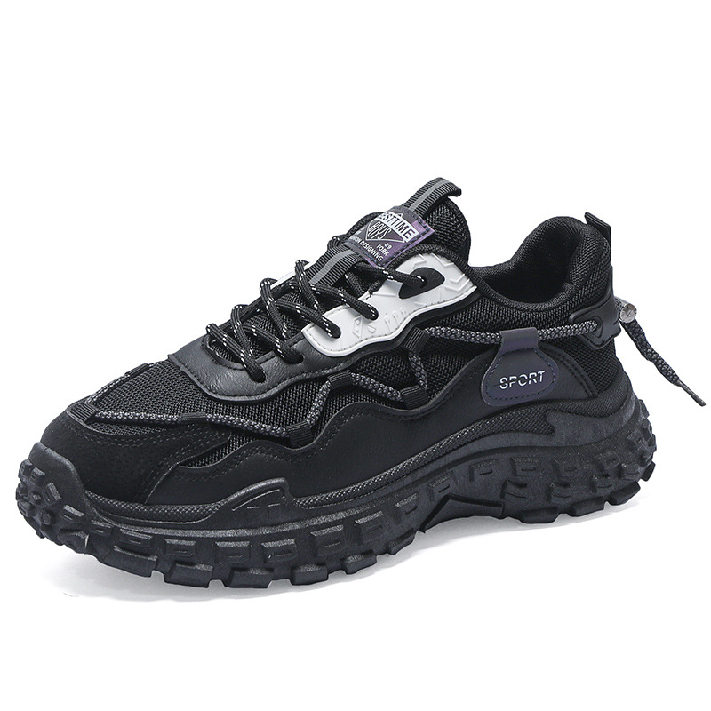 Spring new breathable mesh sports shoes for men, trendy and versatile thick-soled anti-slip dad shoes Item Picture