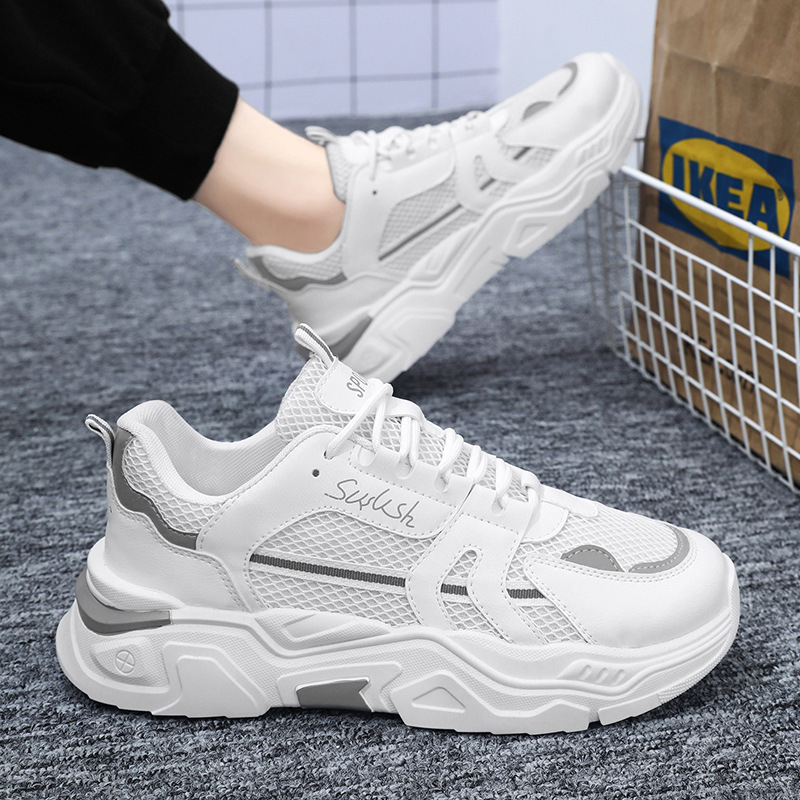 Summer men's shoes 2024 new breathable mesh shoes, men's sports shoes, trendy and versatile thick-soled casual dad shoes Application Scenario