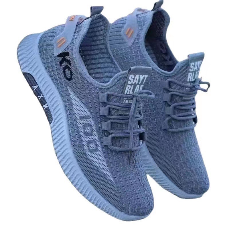 2024 Men's summer new sports shoes: Comfortable and breathable white sneakers, Feizhi breathable casual shoes, export-oriented shoes for men Item Picture