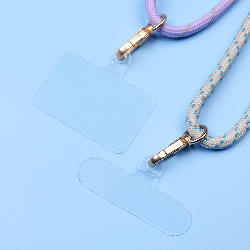 New type of mobile phone lanyard clip, trapezoidal TPU one-piece formed gasket, universal back patch, fixed anti-loss connection patch Specification drawing