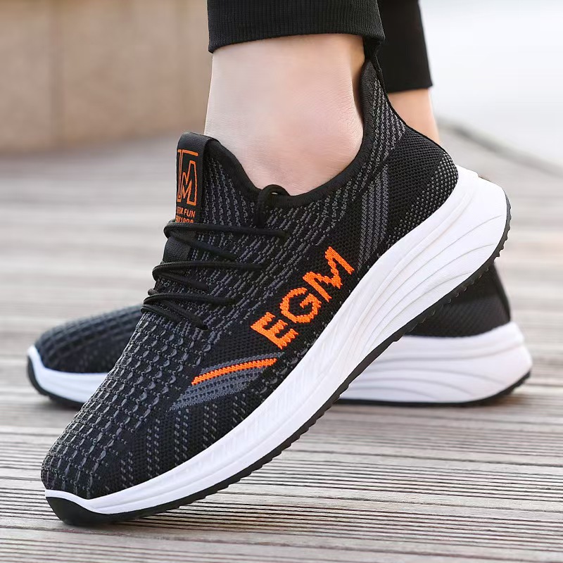 Wholesale of 2025 new men's mesh sports shoes, breathable summer running shoes, cross-border youth export mountaineering shoes details Picture