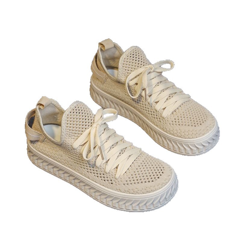 One-piece consignment of new summer flat, perforated women's net shoes, sports and casual shoes, comfortable flat shoes, cross-border export Item Picture