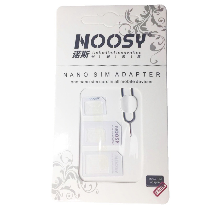 North Four-in-one set: SIM Restoration Card three-piece set + Mobile phone card removal needle, card slot, card tray, small card to large card Item Picture