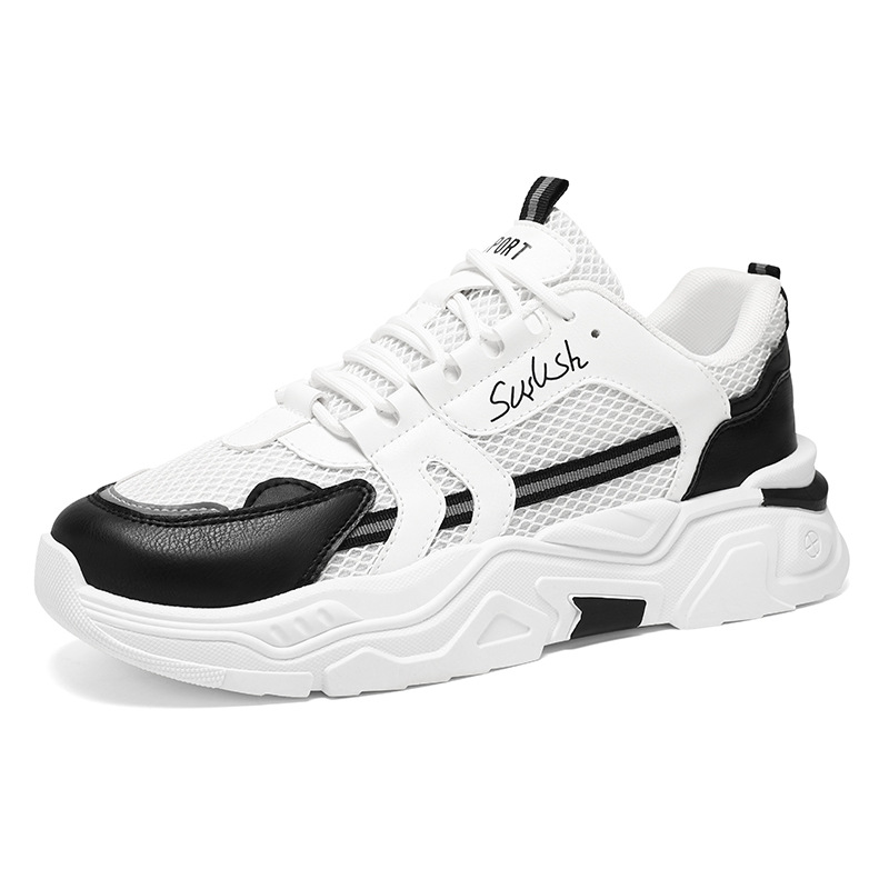 Summer men's shoes 2024 new breathable mesh shoes, men's sports shoes, trendy and versatile thick-soled casual dad shoes Item Picture