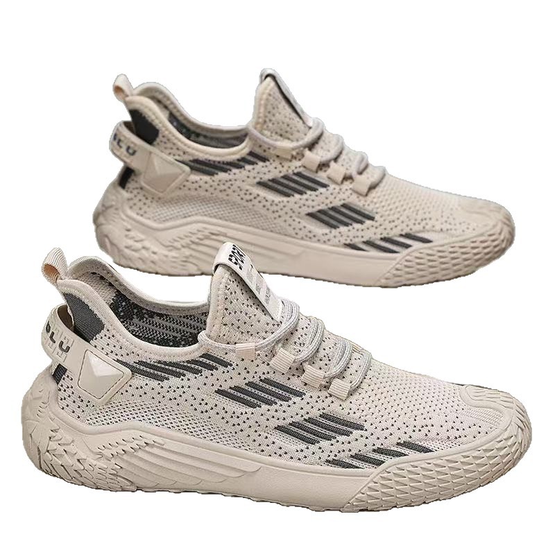 Shoe Men 2025 Spring New Men's sports shoes, popular flying woven breathable running shoes, casual men's shoes manufacturer wholesale Item Picture