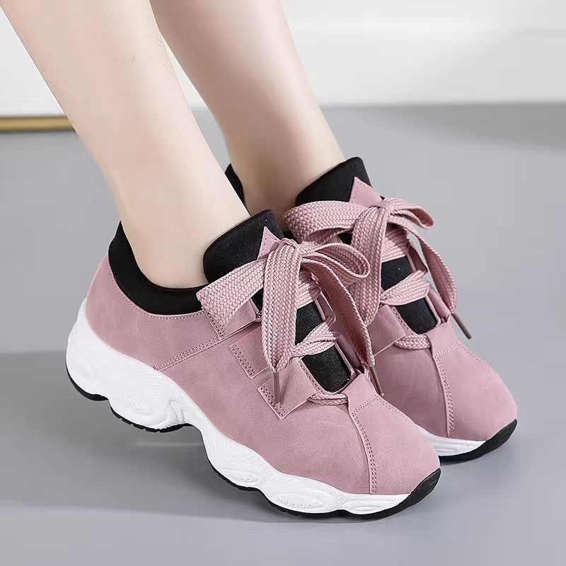 2023 Autumn new style white casual shoes, women's Korean sports shoes, women's shoes, student running shoes, women's foreign trade wholesale full figure