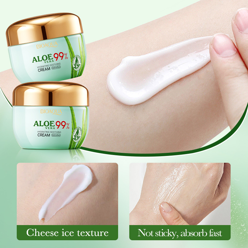All-english BIOAOUA Aloe Vera Hydrating and Soothing Cream Moisturizing and Nourishing Skin Moisturizing Cream Cross-border export wholesale Application Scenario