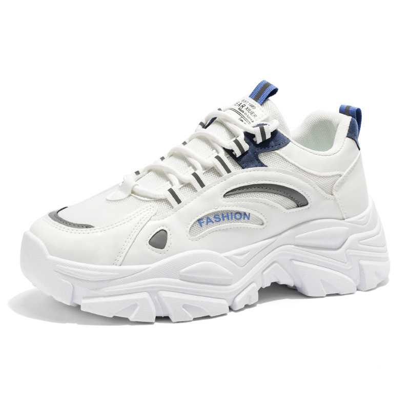 Dad shoes, men's summer new breathable mesh shoes, men's trendy and versatile thick-soled white sneakers, casual sports shoes Item Picture