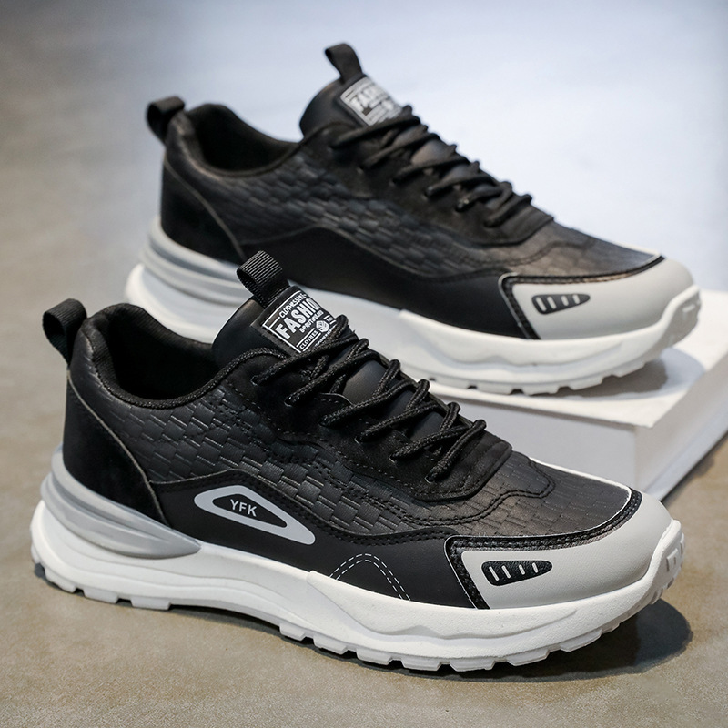 New breathable sports shoes for men in the summer of 2025, trendy and versatile thick-soled casual running dad shoes for men Specification drawing