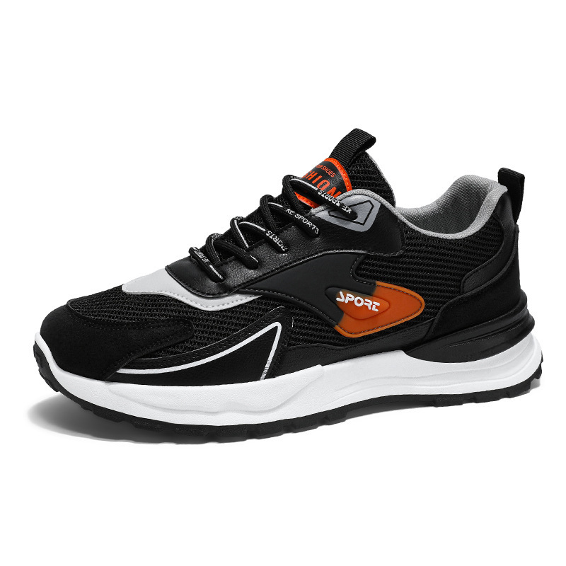 New breathable mesh sports shoes for men in autumn, Korean style, trendy and versatile thick-soled casual running dad shoes Item Picture